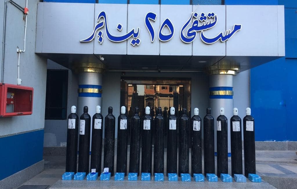 أسطوانات أكسجين بالمجان لحالات كورونا بالشرقية